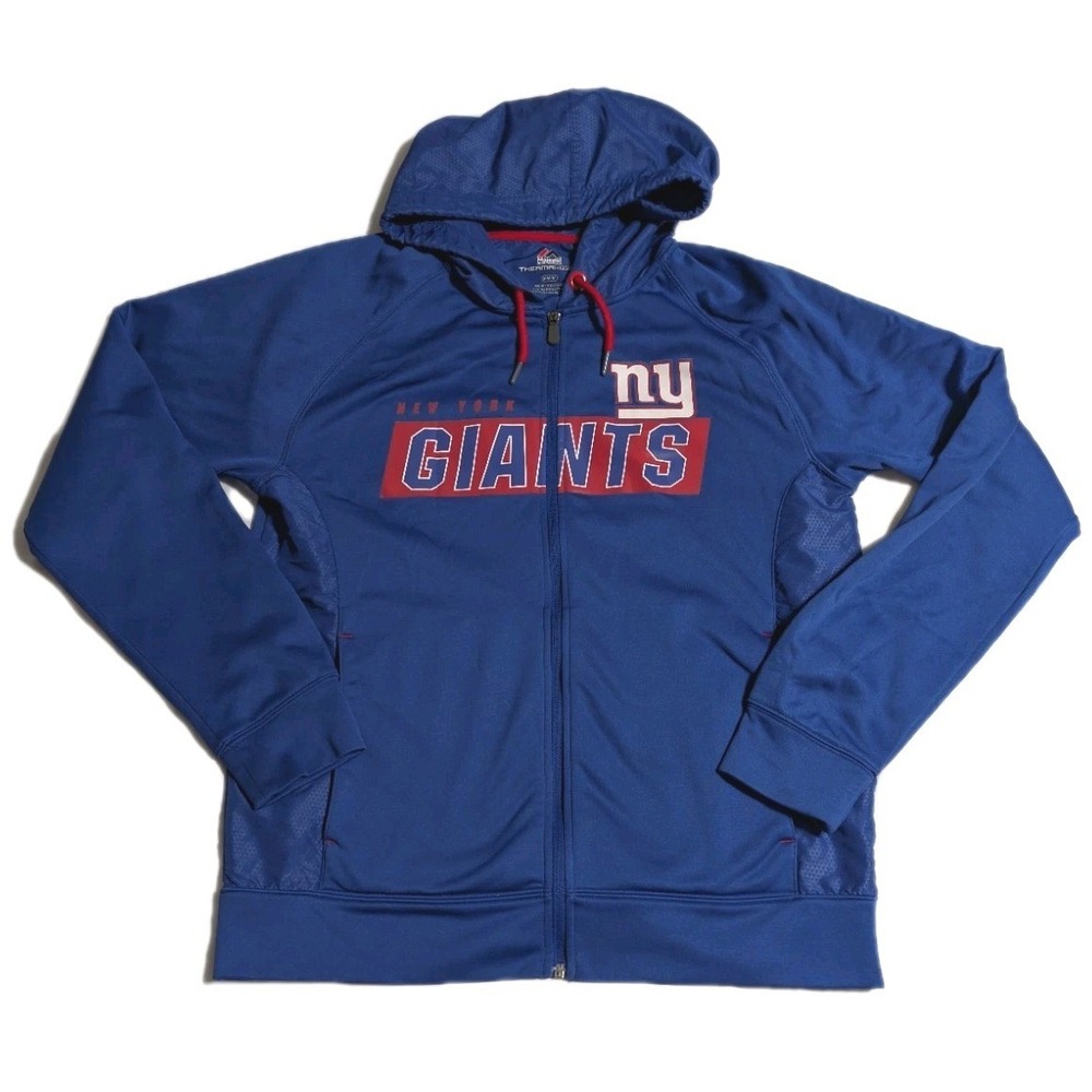 New York Giants Majestic Therma Base Hoodie Mens‎ Medium Full Zip
